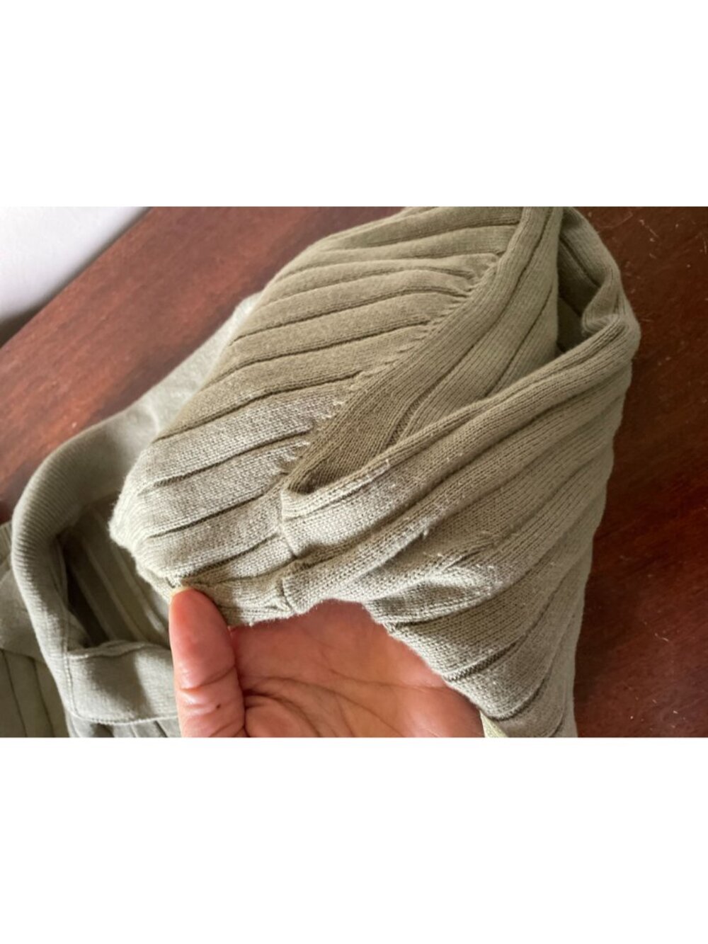 Haven Well Within Organic Cotton Wide Rib Pants and Boxy Top Set Lounge Green XL - Picture 5 of 11